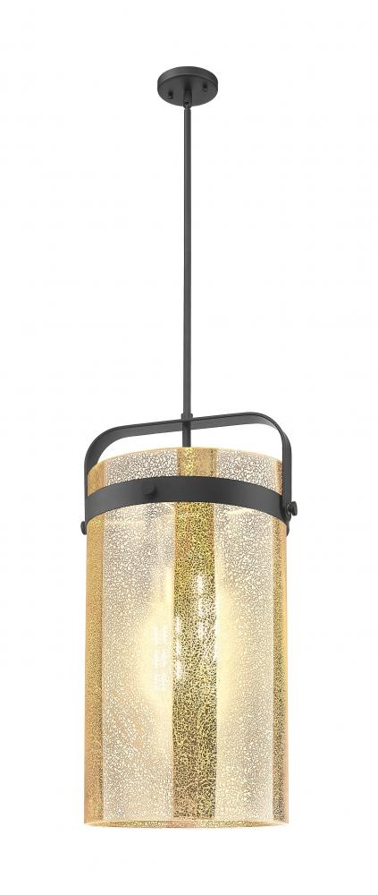 Pilaster - 4 Light - 12 inch - Matte Black - Pendant