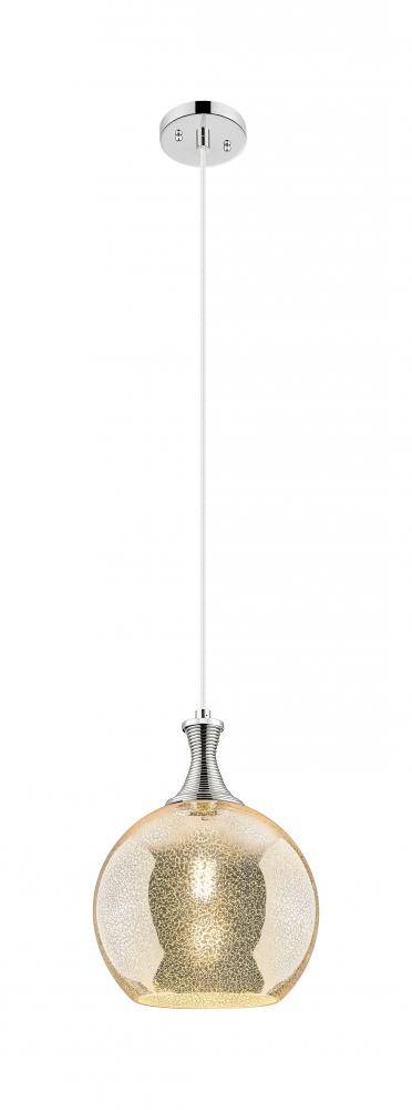 Astor - 1 Light - 10 inch - Polished Nickel - Cord hung - Mini Pendant