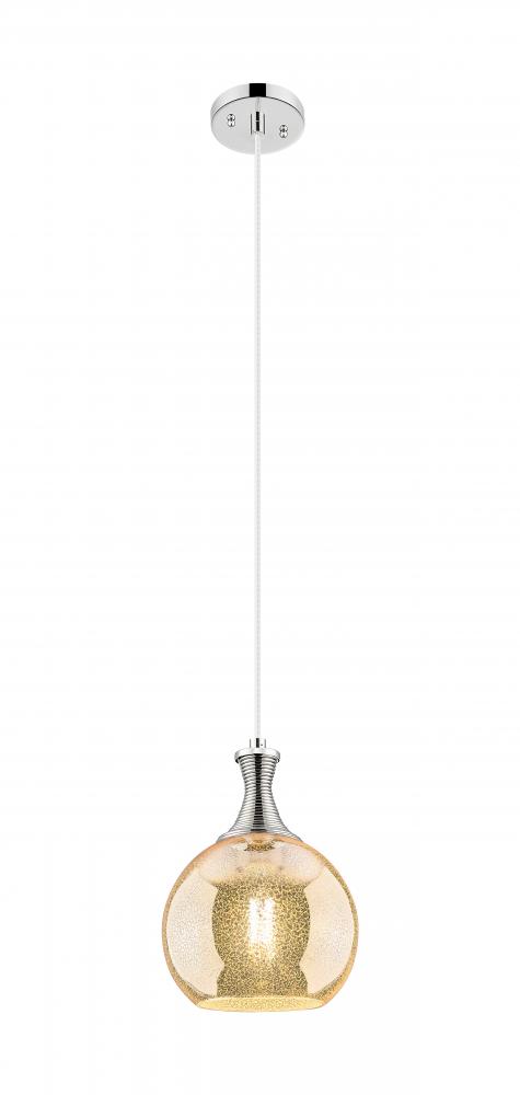 Astor - 1 Light - 8 inch - Polished Nickel - Cord hung - Mini Pendant