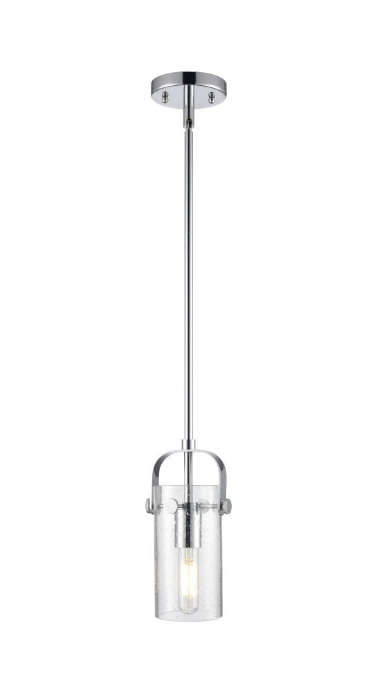 Pilaster II Cylinder - 1 Light - 7 inch Long Glass - Polished Chrome - Pendant