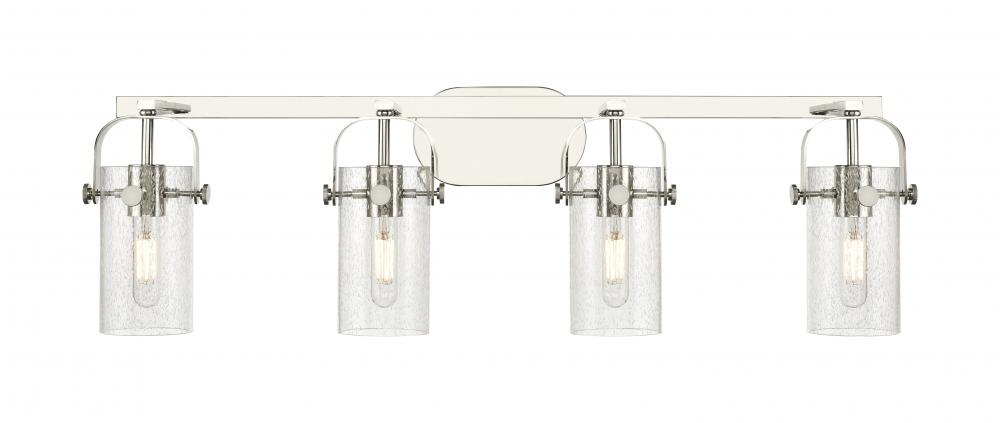 Pilaster II Cylinder - 4 Light - 35 inch - Polished Nickel - Bath Vanity Light