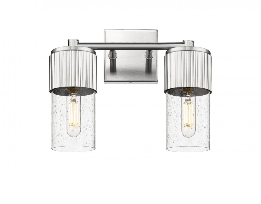 Bolivar - 2 Light - 14 inch - Satin Nickel - Bath Vanity Light