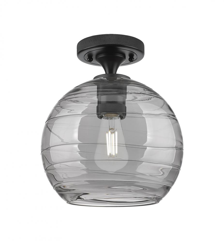 Crown Point - 1 Light - 8 inch - Matte Black - Flush Mount