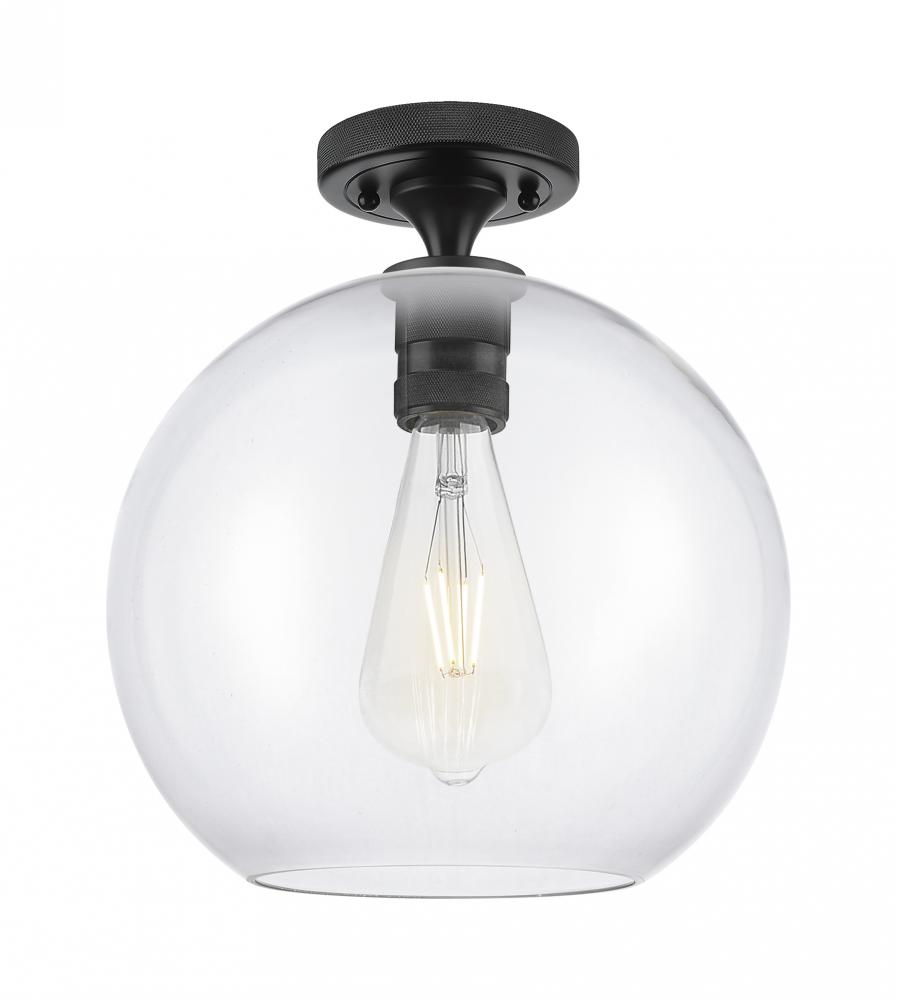 Crown Point - 1 Light - 10 inch - Matte Black - Flush Mount