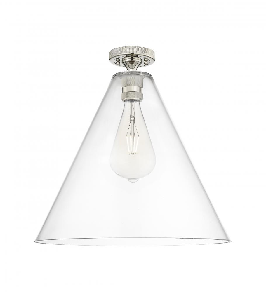 Crown Point - 1 Light - 16 inch - Polished Nickel - Flush Mount