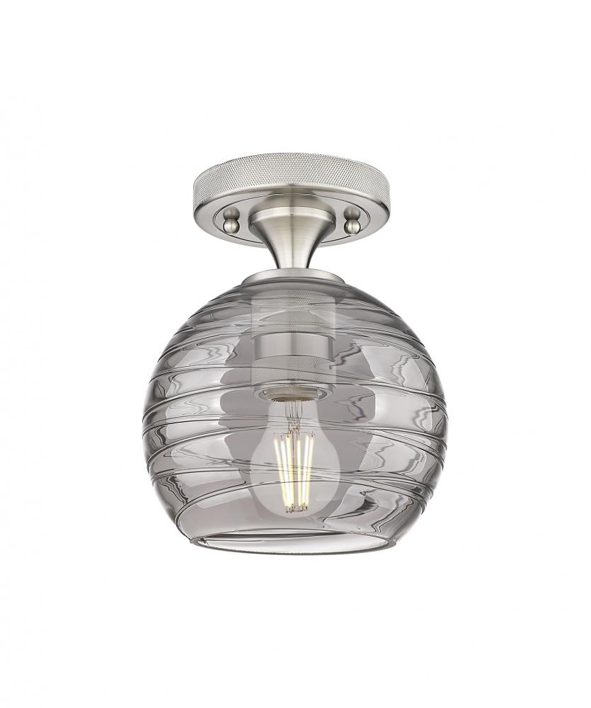 Crown Point - 1 Light - 6 inch - Satin Nickel - Flush Mount