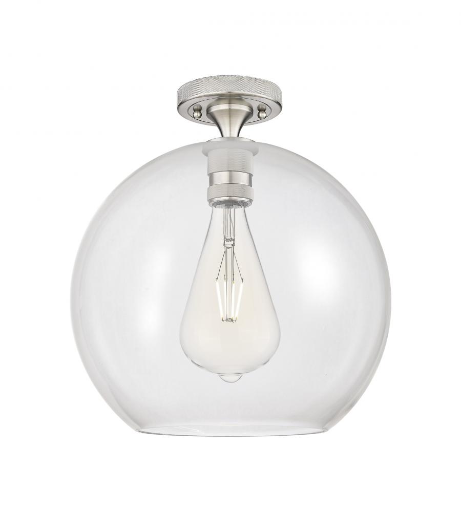 Crown Point - 1 Light - 12 inch - Satin Nickel - Flush Mount