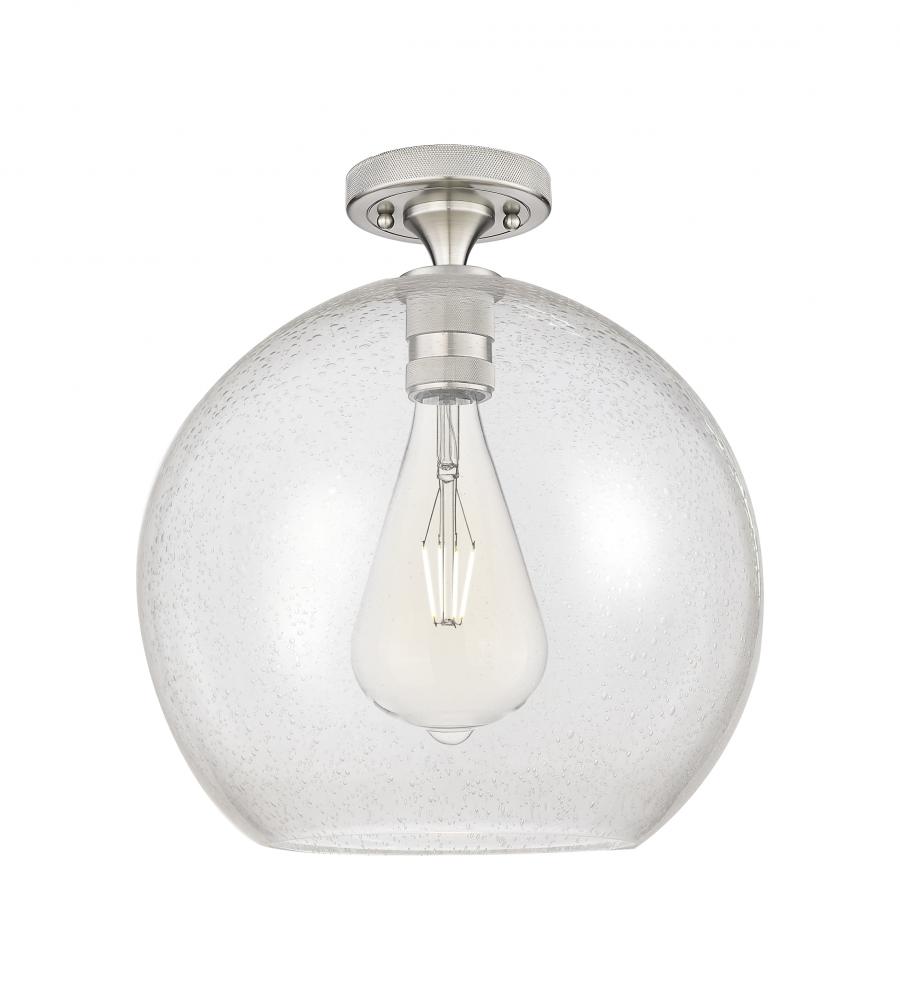 Crown Point - 1 Light - 12 inch - Satin Nickel - Flush Mount