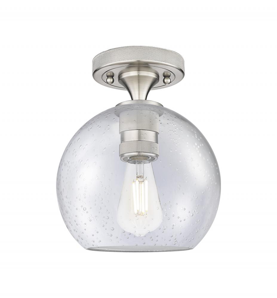 Crown Point - 1 Light - 8 inch - Satin Nickel - Flush Mount