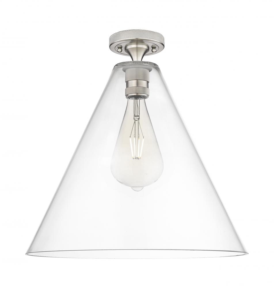 Crown Point - 1 Light - 16 inch - Satin Nickel - Flush Mount