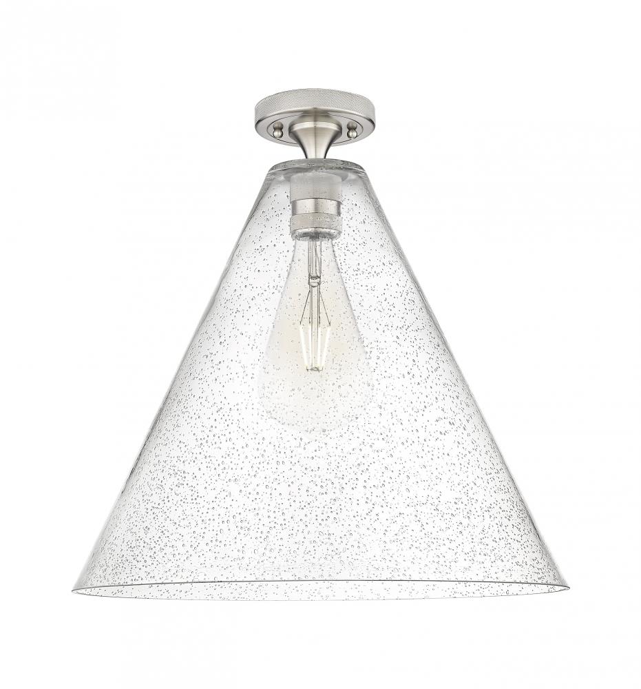 Crown Point - 1 Light - 16 inch - Satin Nickel - Flush Mount