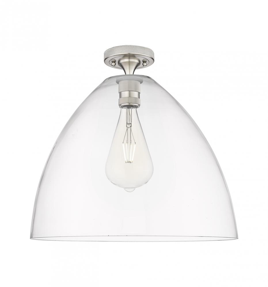 Crown Point - 1 Light - 16 inch - Satin Nickel - Flush Mount