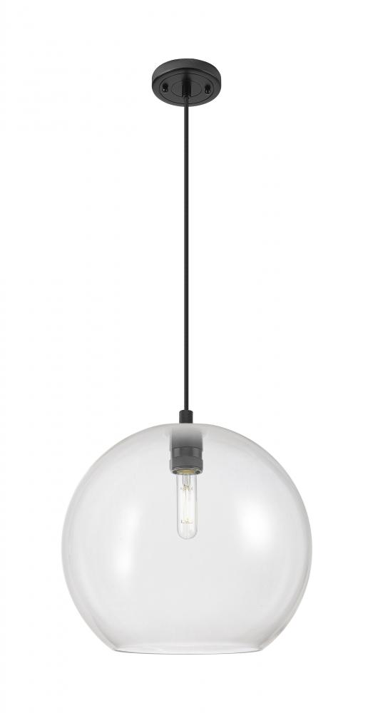 Crown Point - 1 Light - 12 inch - Matte Black - Pendant