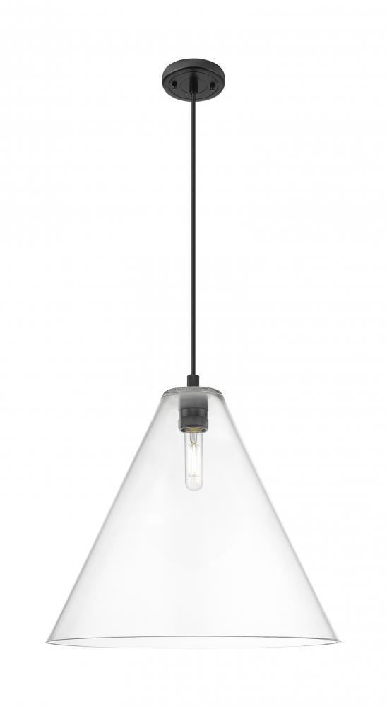 Crown Point - 1 Light - 16 inch - Matte Black - Pendant