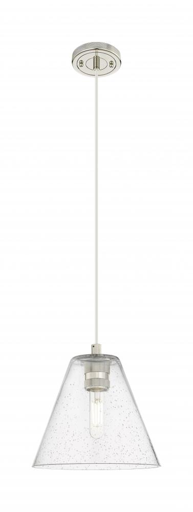 Crown Point - 1 Light - 8 inch - Polished Nickel - Pendant