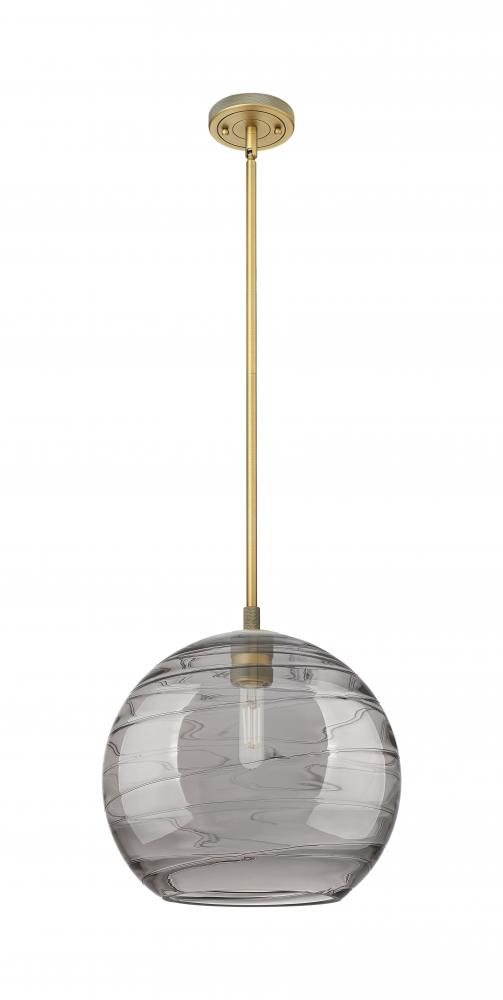 Crown Point - 1 Light - 12 inch - Brushed Brass - Pendant