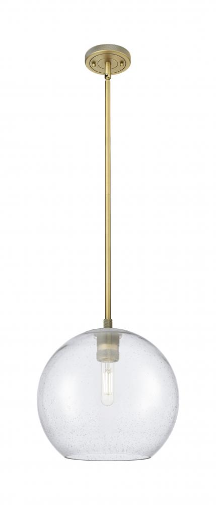 Crown Point - 1 Light - 12 inch - Brushed Brass - Pendant