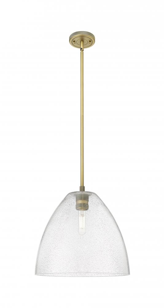 Crown Point - 1 Light - 12 inch - Brushed Brass - Pendant