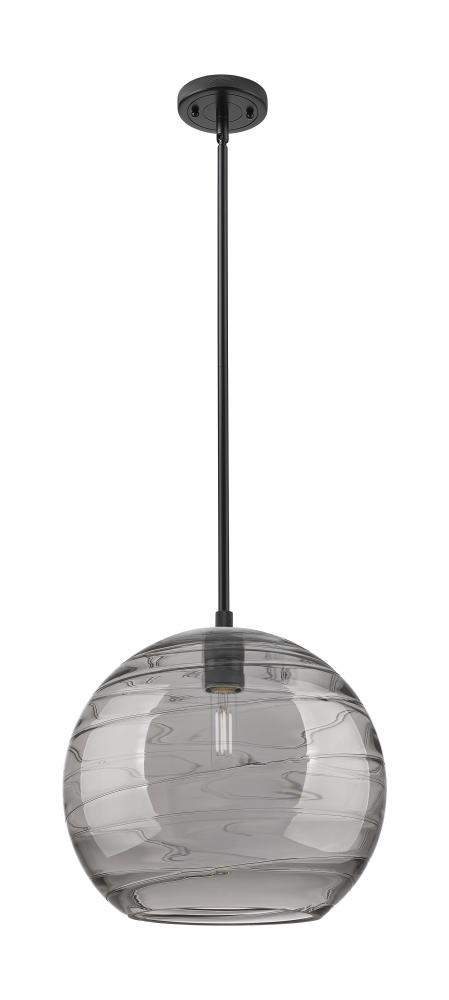 Crown Point - 1 Light - 12 inch - Matte Black - Pendant