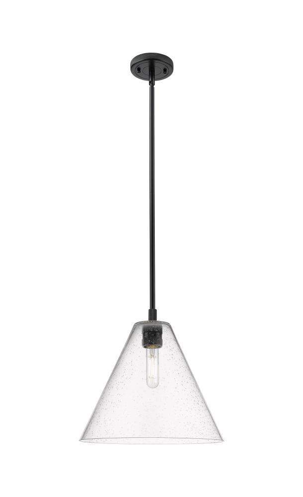 Crown Point - 1 Light - 12 inch - Matte Black - Pendant