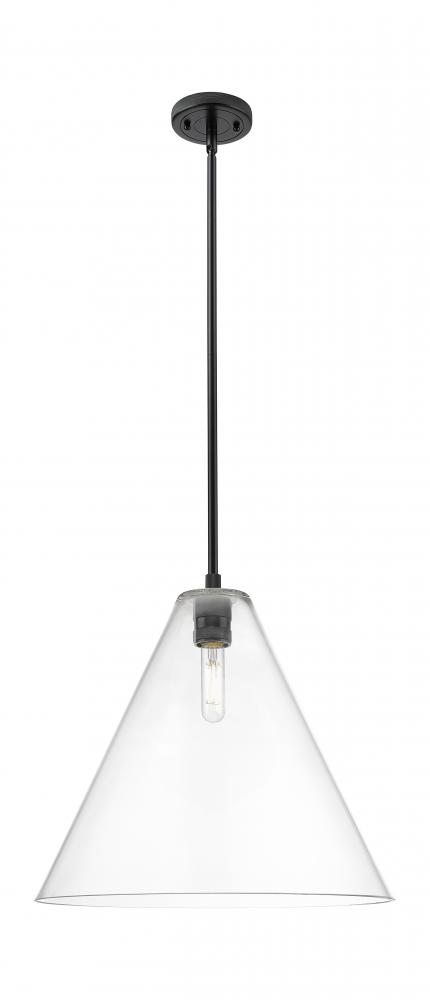 Crown Point - 1 Light - 16 inch - Matte Black - Pendant