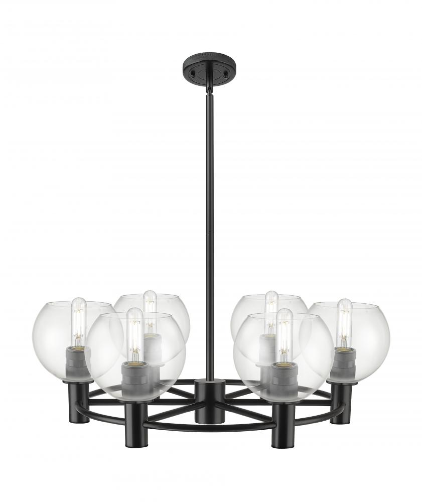 Crown Point - 6 Light - 26 inch - Matte Black - Chandelier