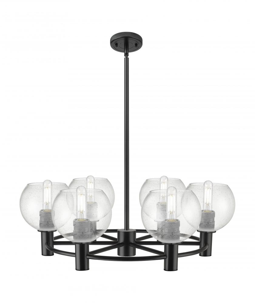 Crown Point - 6 Light - 26 inch - Matte Black - Chandelier