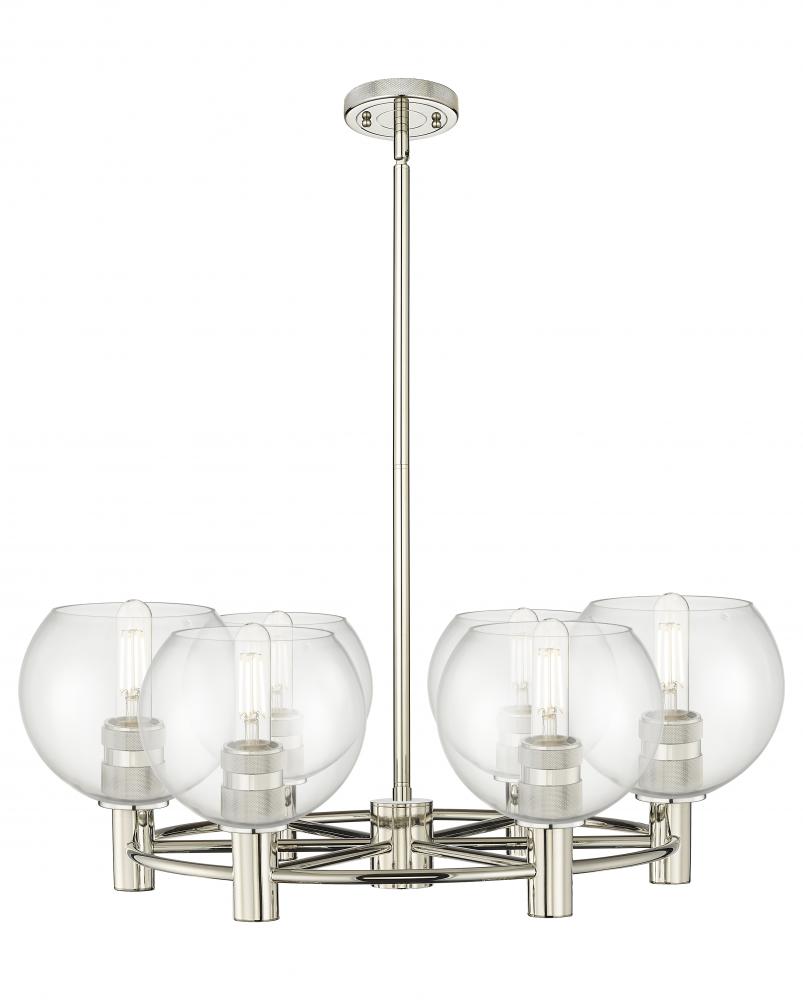 Crown Point - 6 Light - 26 inch - Polished Nickel - Chandelier