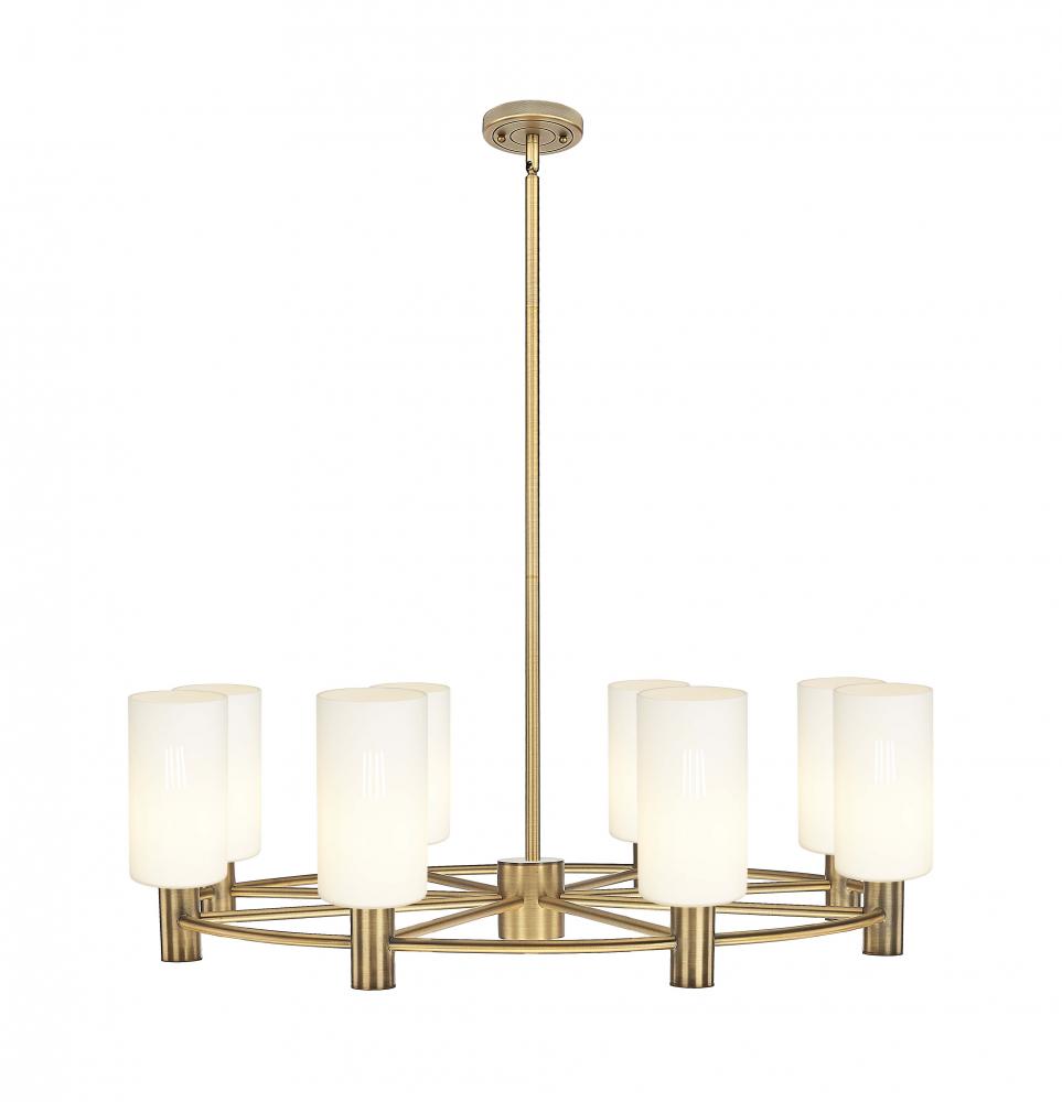 Crown Point - 8 Light - 32 inch - Brushed Brass - Chandelier