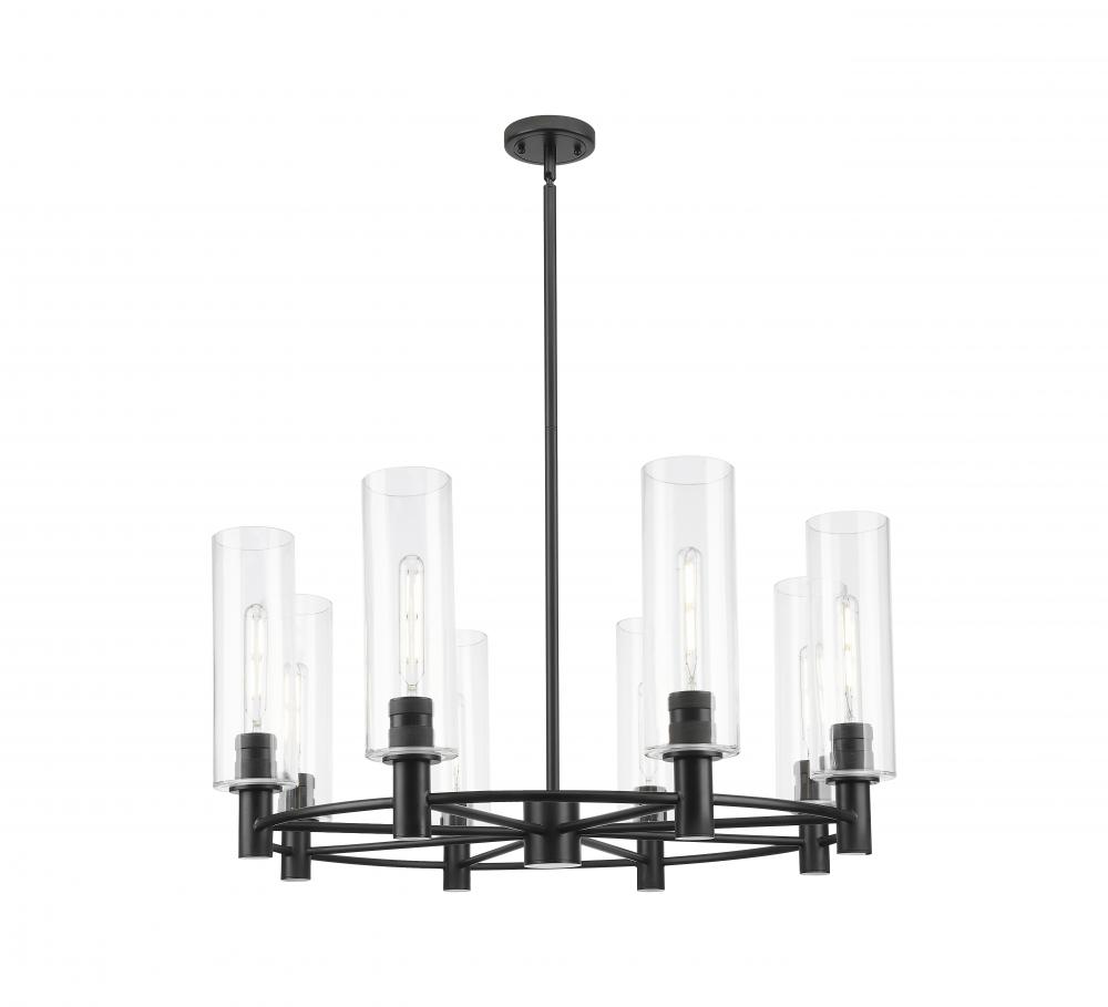 Crown Point - 8 Light - 32 inch - Matte Black - Chandelier