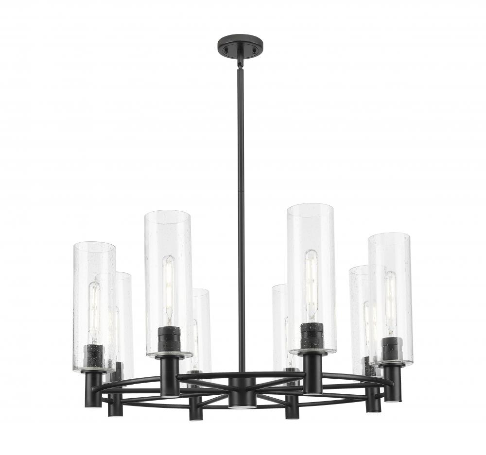 Crown Point - 8 Light - 32 inch - Matte Black - Chandelier