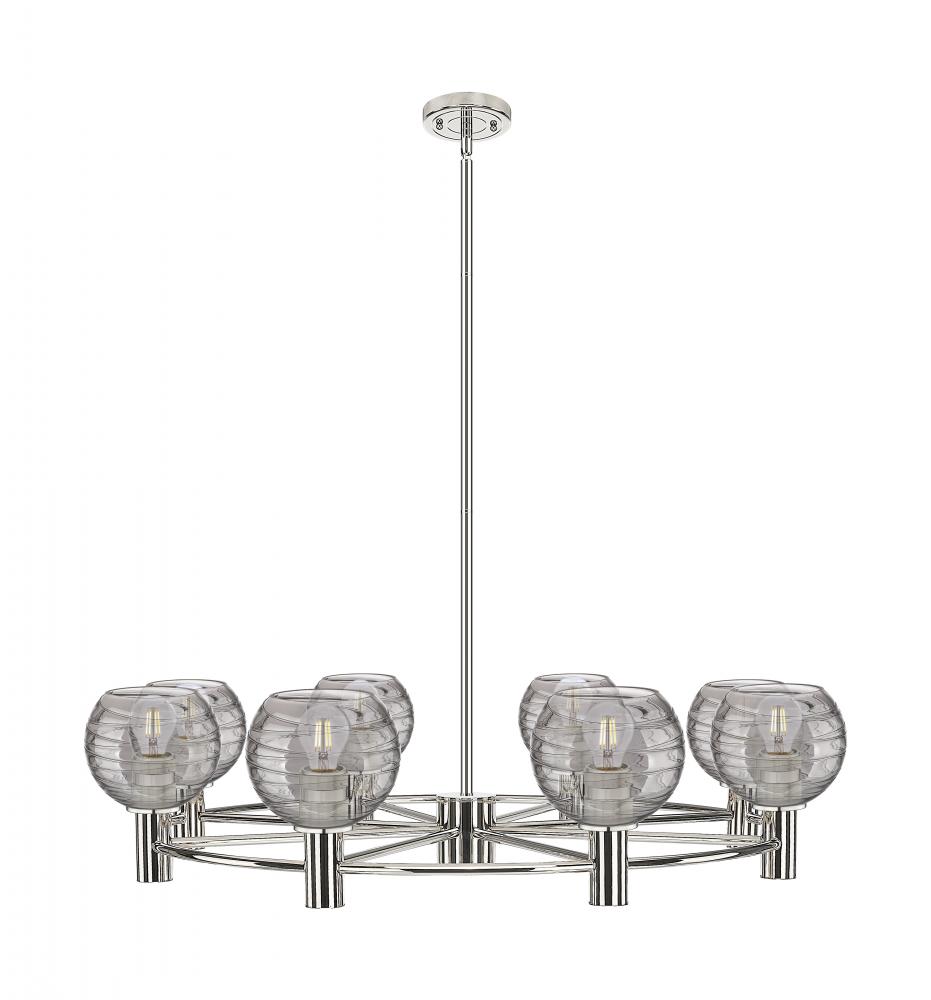 Crown Point - 8 Light - 36 inch - Polished Nickel - Chandelier