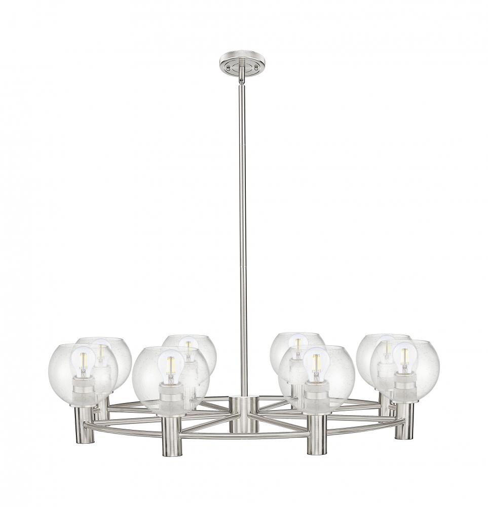 Crown Point - 8 Light - 36 inch - Satin Nickel - Chandelier