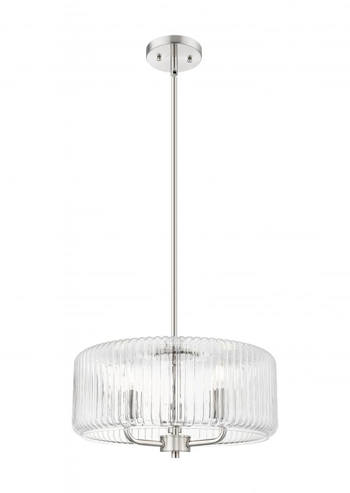 Windsor - 3 Light - 16 inch - Brushed Satin Nickel - Stem hung - Pendant