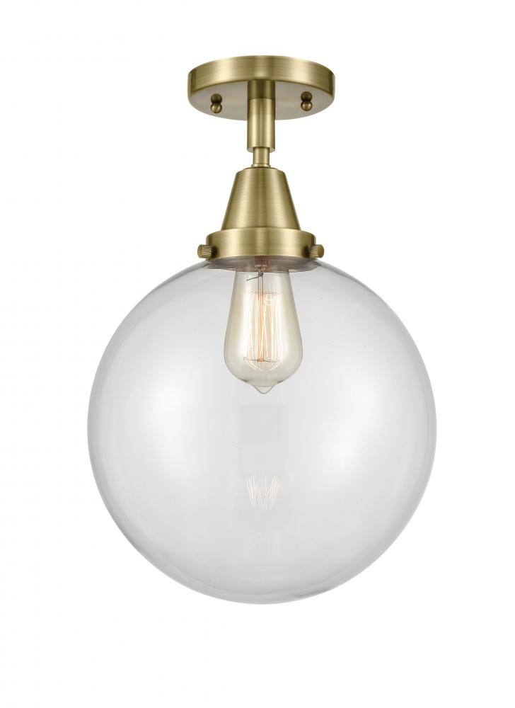 Beacon - 1 Light - 10 inch - Antique Brass - Semi-Flush Mount
