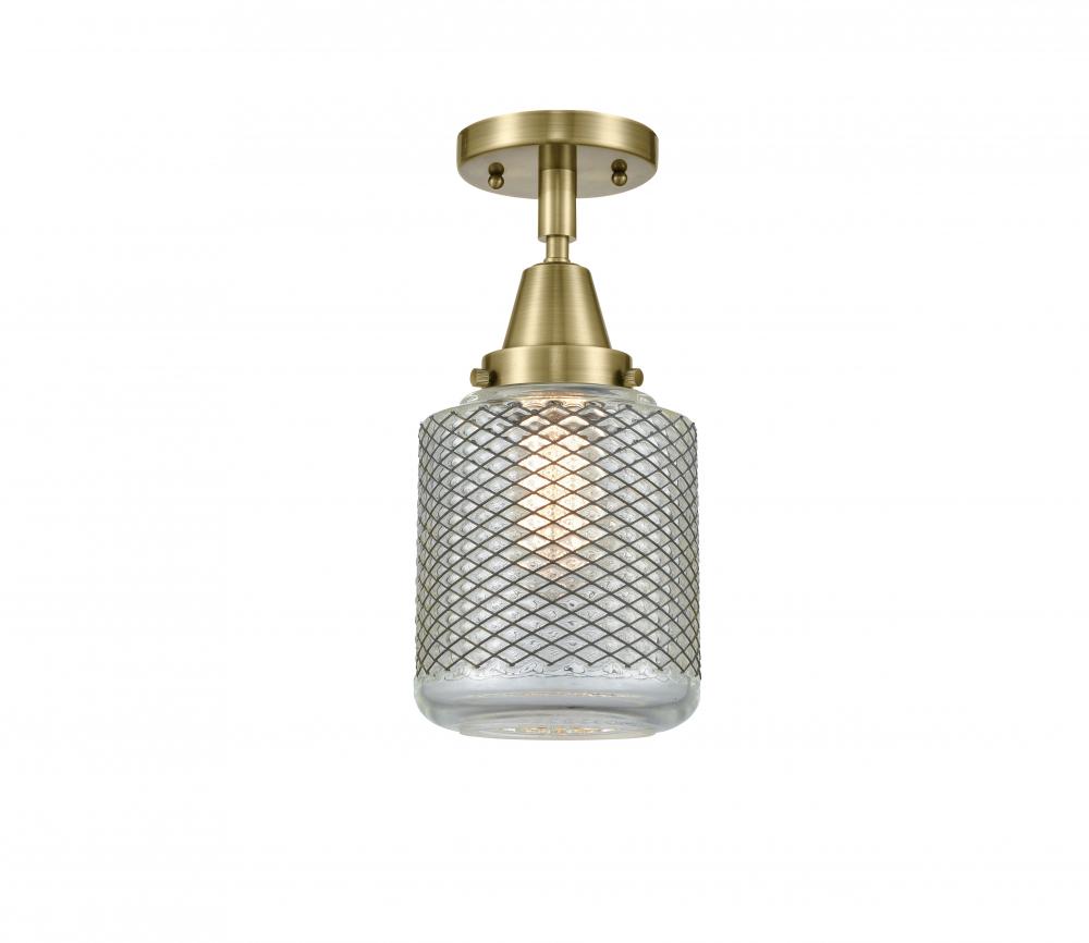 Stanton - 1 Light - 6 inch - Antique Brass - Semi-Flush Mount
