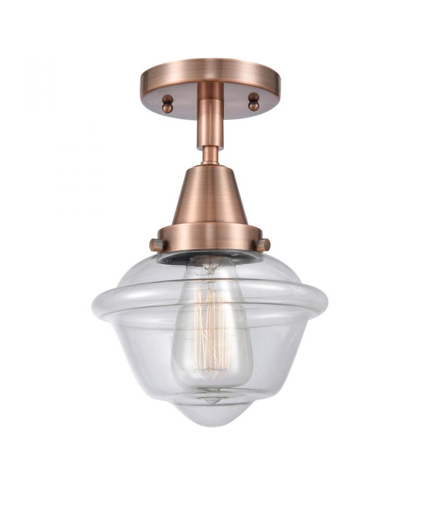 Oxford - 1 Light - 8 inch - Antique Copper - Semi-Flush Mount