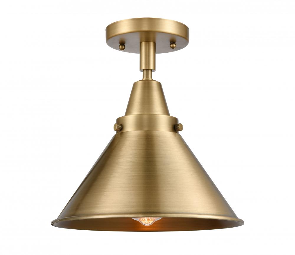 Briarcliff - 1 Light - 10 inch - Brushed Brass - Semi-Flush Mount