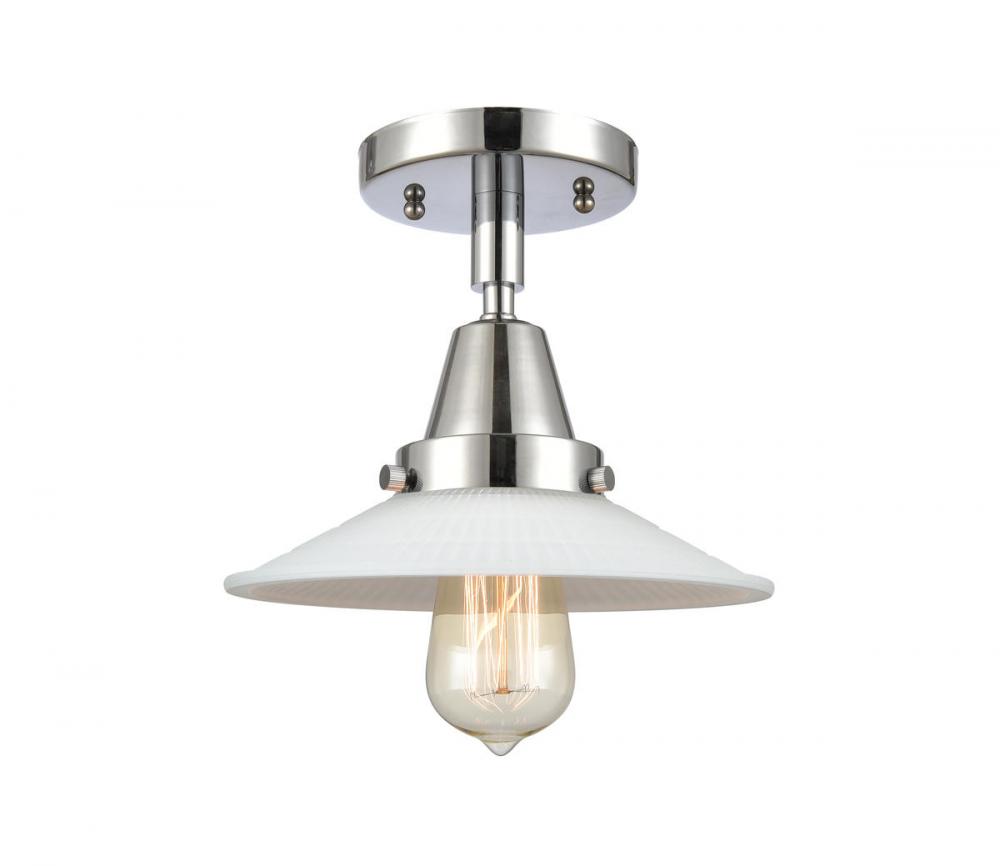 Halophane - 1 Light - 9 inch - Polished Chrome - Semi-Flush Mount