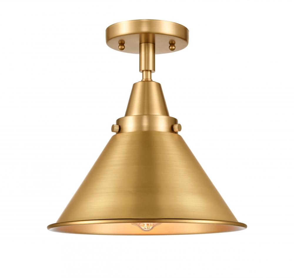 Briarcliff - 1 Light - 10 inch - Satin Gold - Semi-Flush Mount