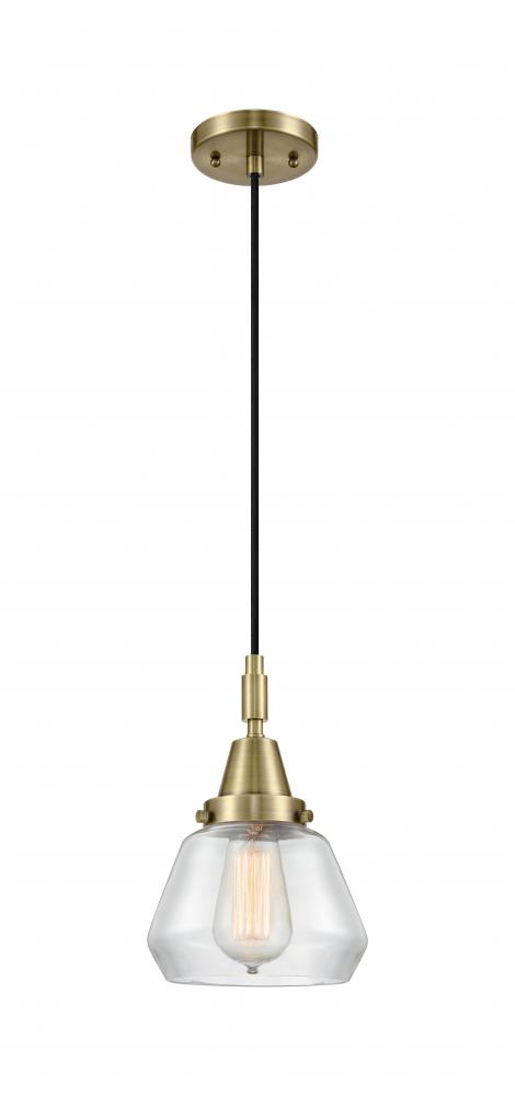 Fulton - 1 Light - 7 inch - Antique Brass - Mini Pendant
