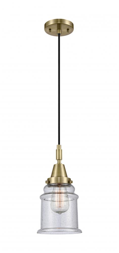 Canton - 1 Light - 7 inch - Antique Brass - Mini Pendant
