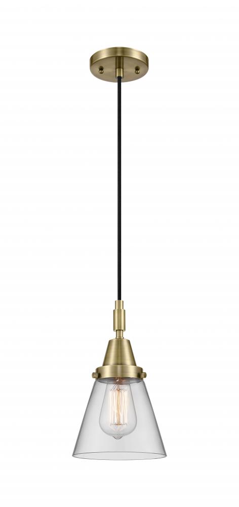 Cone - 1 Light - 6 inch - Antique Brass - Mini Pendant