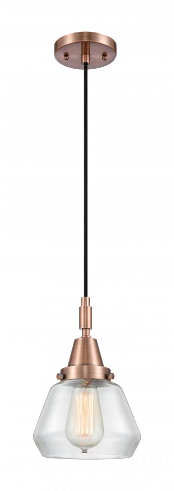 Fulton - 1 Light - 7 inch - Antique Copper - Mini Pendant