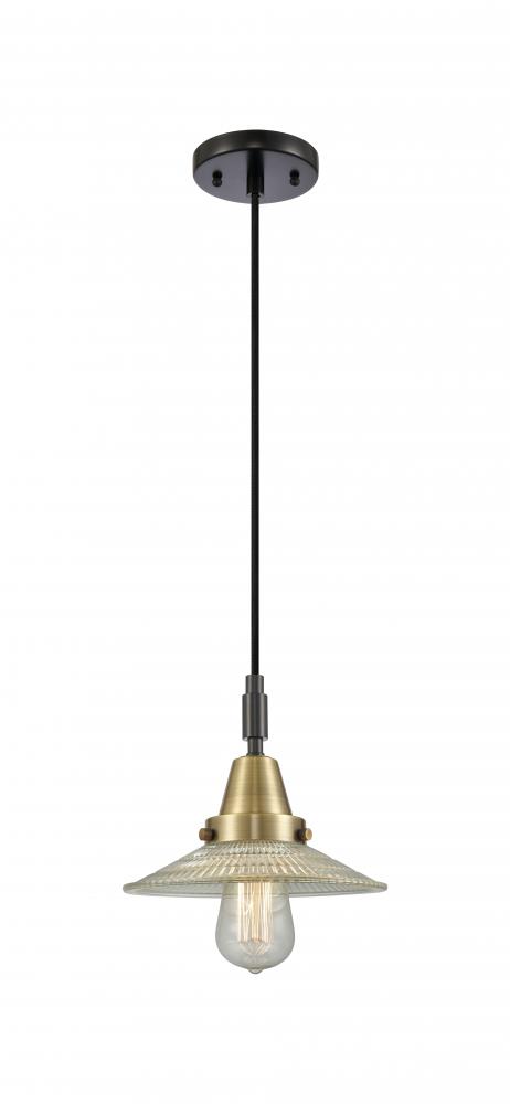 Halophane - 1 Light - 9 inch - Black Antique Brass - Mini Pendant
