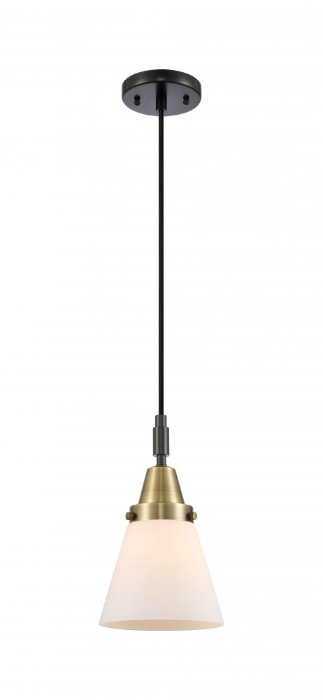 Cone - 1 Light - 6 inch - Black Antique Brass - Mini Pendant