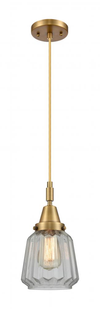 Chatham - 1 Light - 7 inch - Brushed Brass - Mini Pendant