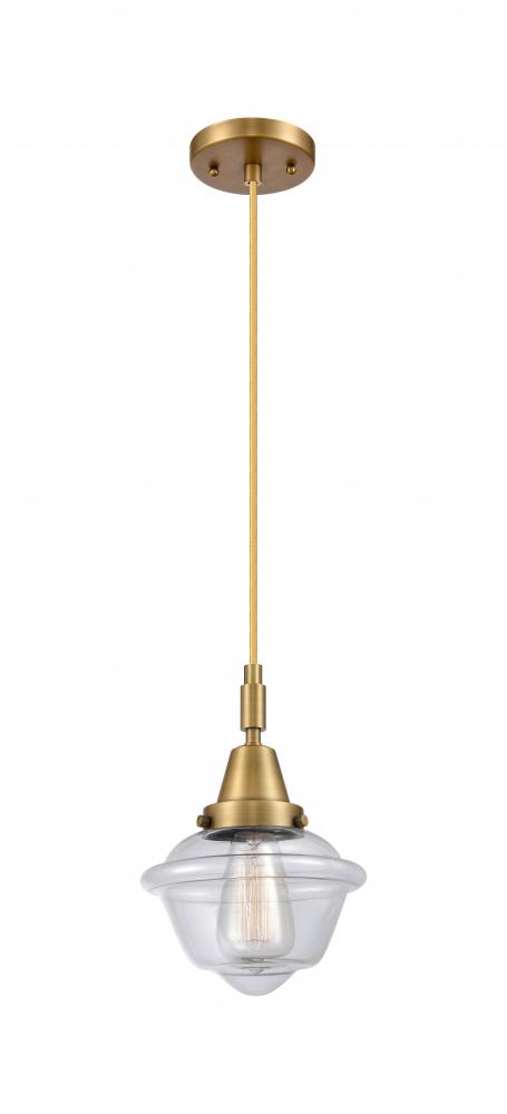 Oxford - 1 Light - 8 inch - Brushed Brass - Mini Pendant