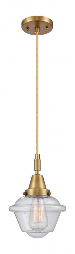 Oxford - 1 Light - 8 inch - Brushed Brass - Mini Pendant