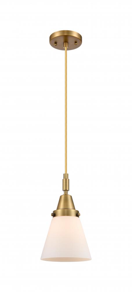 Cone - 1 Light - 6 inch - Brushed Brass - Mini Pendant